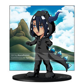 Chibi Spiralpon - Godzilla Onesie